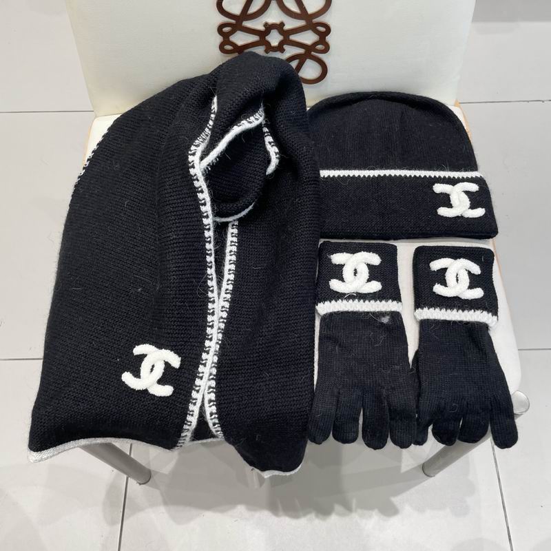 Chanel Scarf Hat Gloves (119)