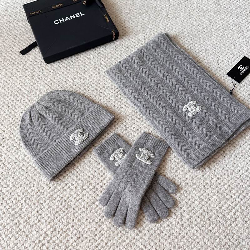 Chanel Scarf Hat Gloves (155)