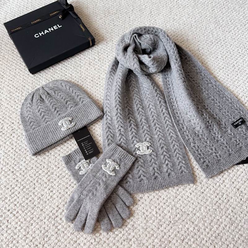 Chanel Scarf Hat Gloves (161)