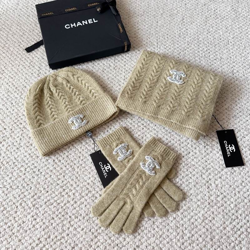 Chanel Scarf Hat Gloves (163)