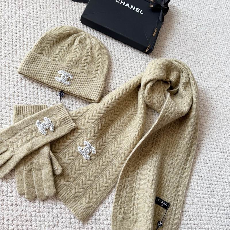 Chanel Scarf Hat Gloves (166)
