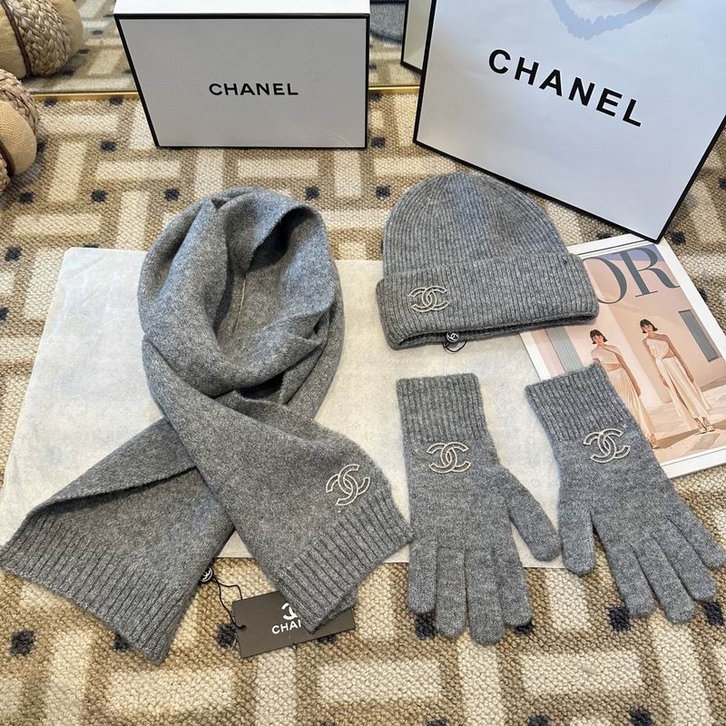 Chanel Scarf Hat Gloves (9)