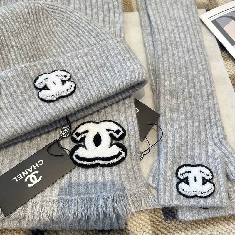 Chanel Scarf Hat Gloves  (197)