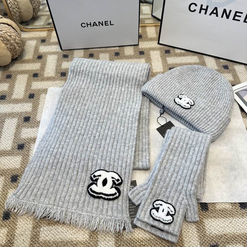Chanel Scarf Hat Gloves  (198)