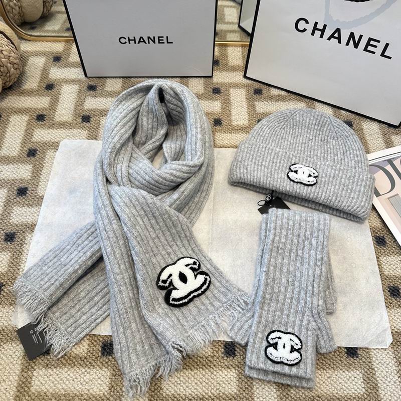 Chanel Scarf Hat Gloves  (200)