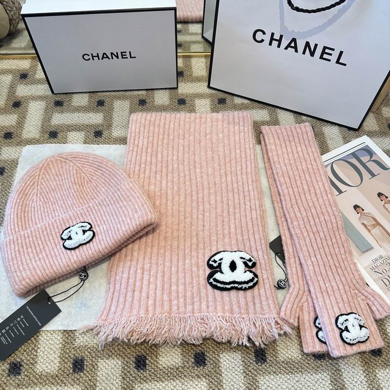 Chanel Scarf Hat Gloves  (202)
