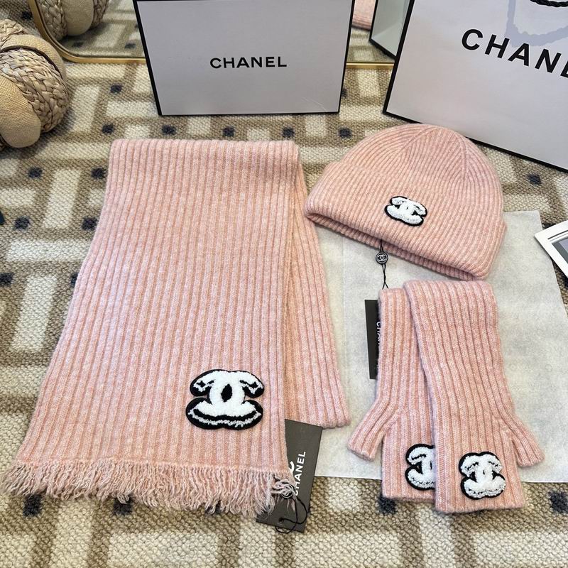 Chanel Scarf Hat Gloves  (203)