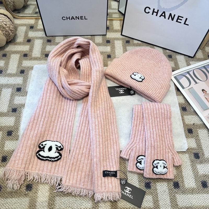 Chanel Scarf Hat Gloves  (204)
