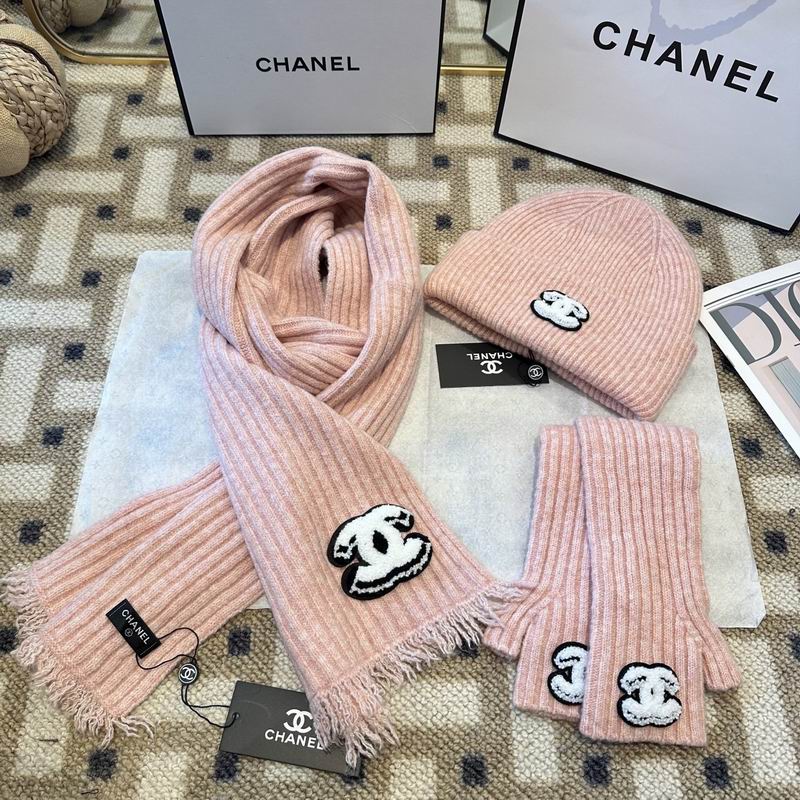 Chanel Scarf Hat Gloves  (205)