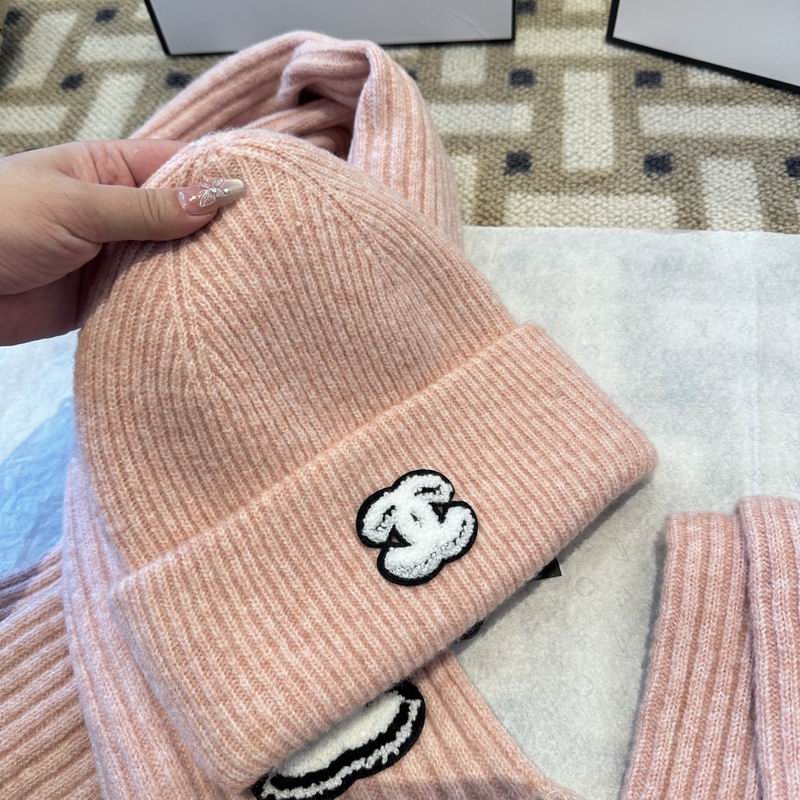 Chanel Scarf Hat Gloves  (206)