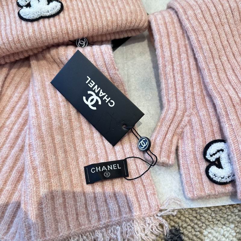 Chanel Scarf Hat Gloves  (208)