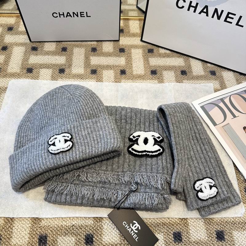 Chanel Scarf Hat Gloves  (211)