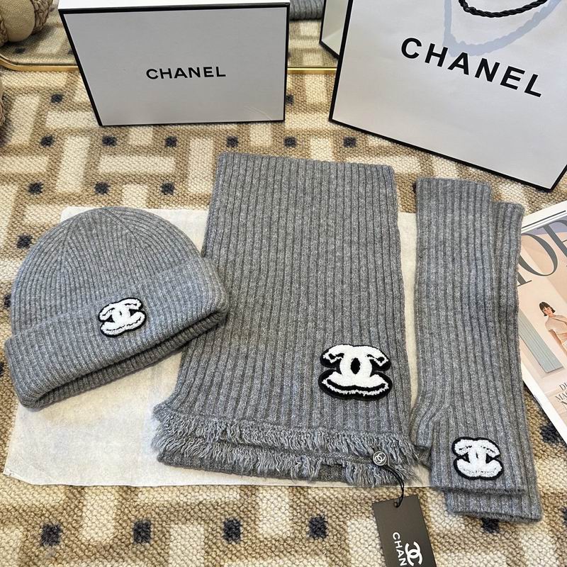 Chanel Scarf Hat Gloves  (212)