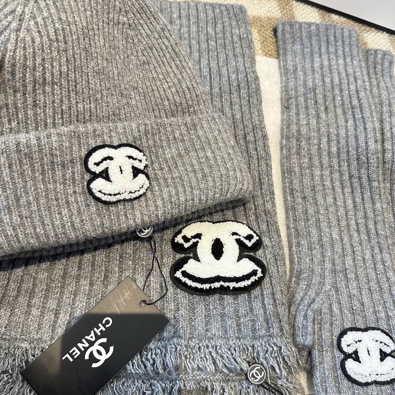 Chanel Scarf Hat Gloves  (215)