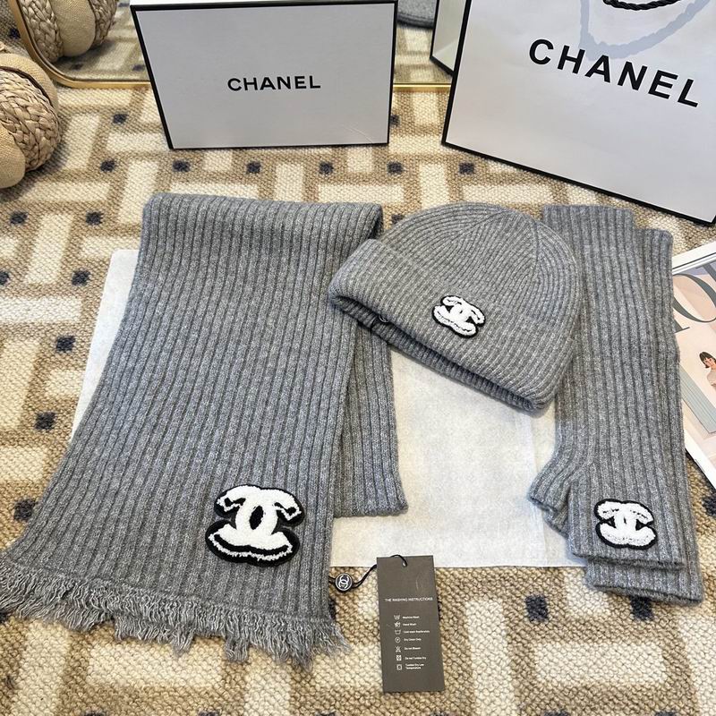 Chanel Scarf Hat Gloves  (217)