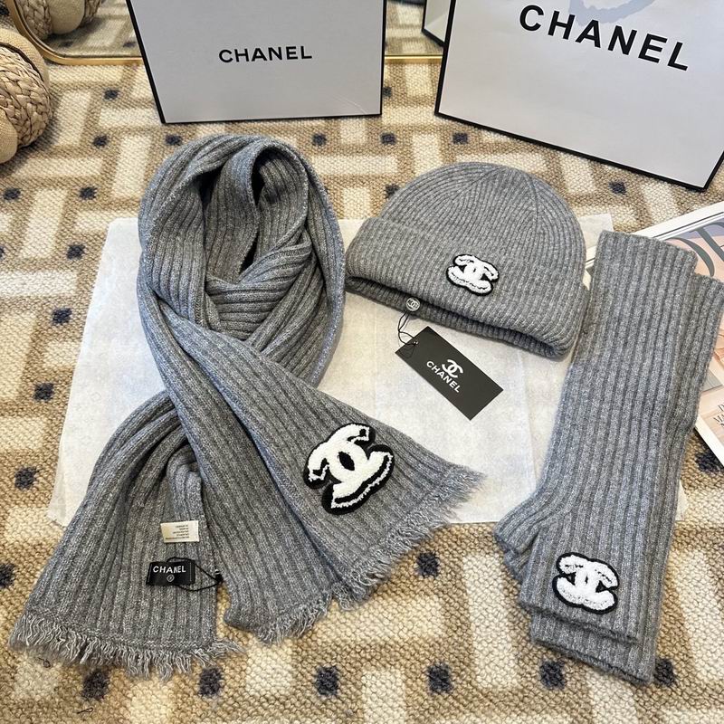 Chanel Scarf Hat Gloves  (219)
