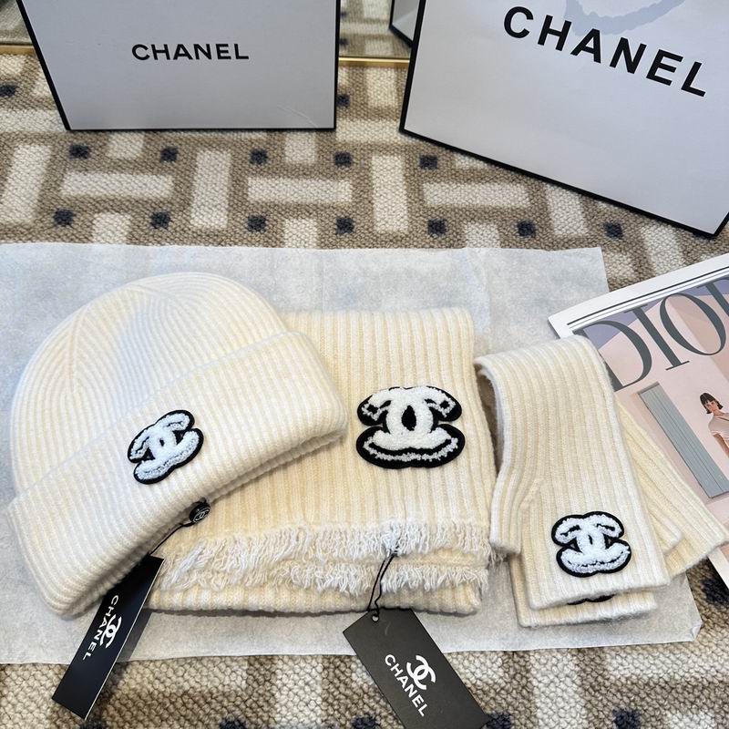 Chanel Scarf Hat Gloves  (220)