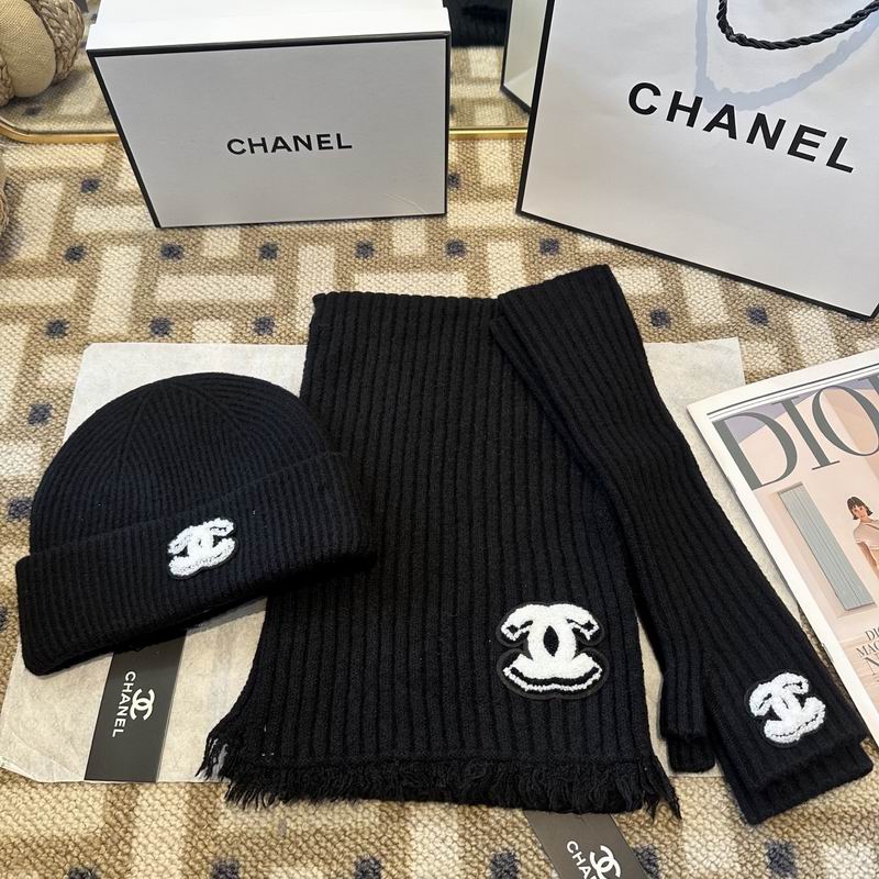 Chanel Scarf Hat Gloves  (231)