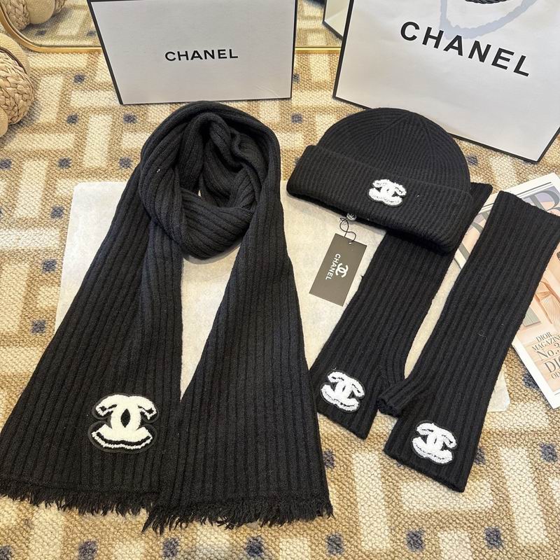 Chanel Scarf Hat Gloves  (237)