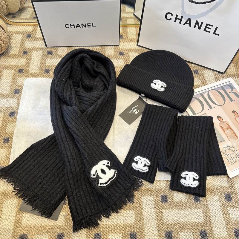Chanel Scarf Hat Gloves  (238)