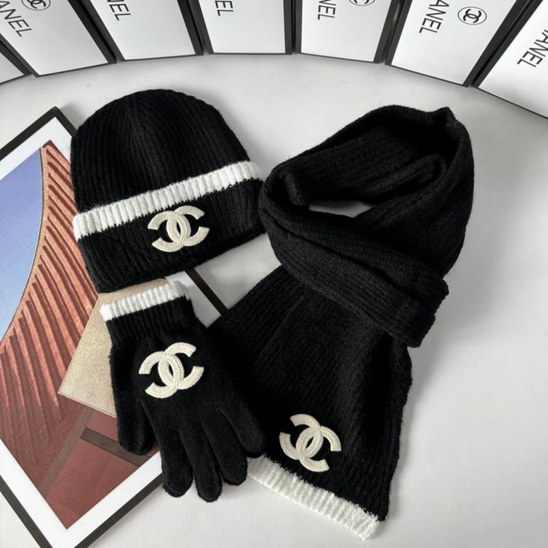 Chanel Scarf Hat Gloves  (244)