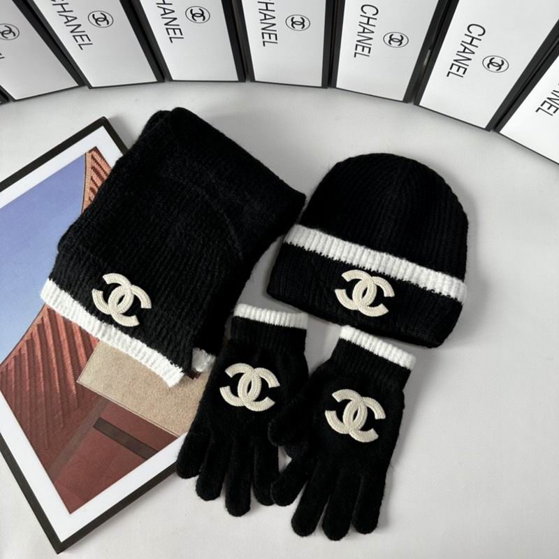 Chanel Scarf Hat Gloves  (245)