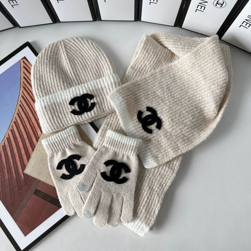 Chanel Scarf Hat Gloves  (251)