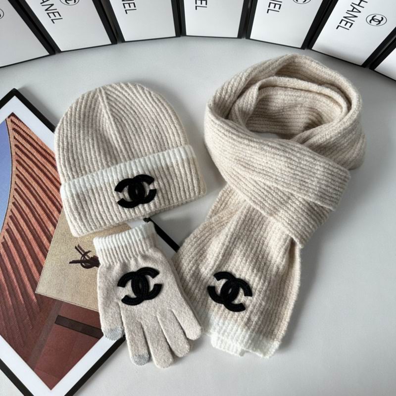 Chanel Scarf Hat Gloves  (253)