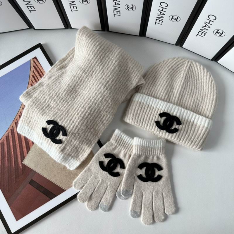 Chanel Scarf Hat Gloves  (254)
