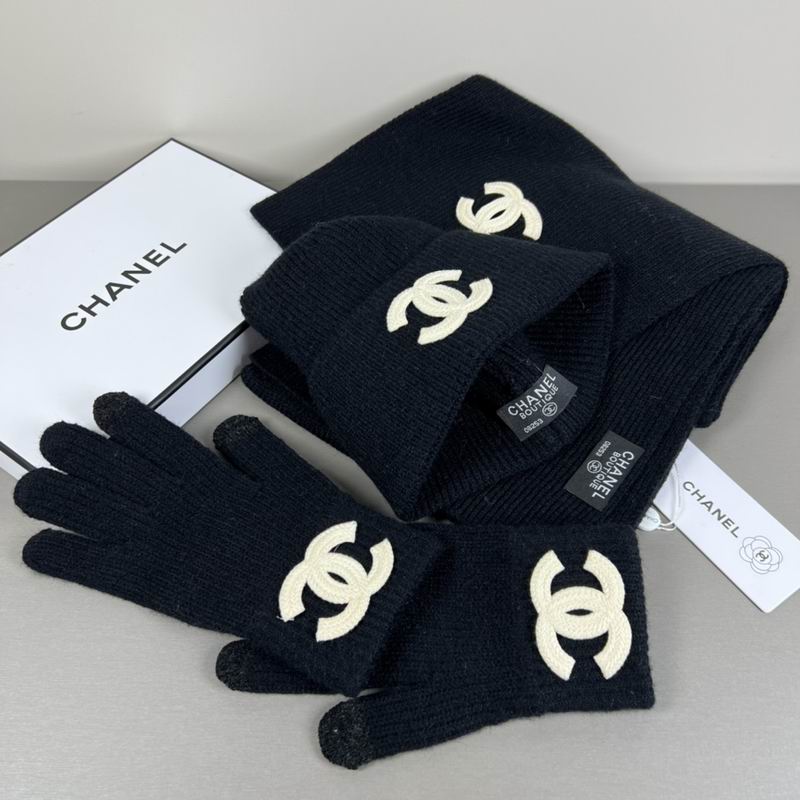Chanel Scarf Hat Gloves  (303)