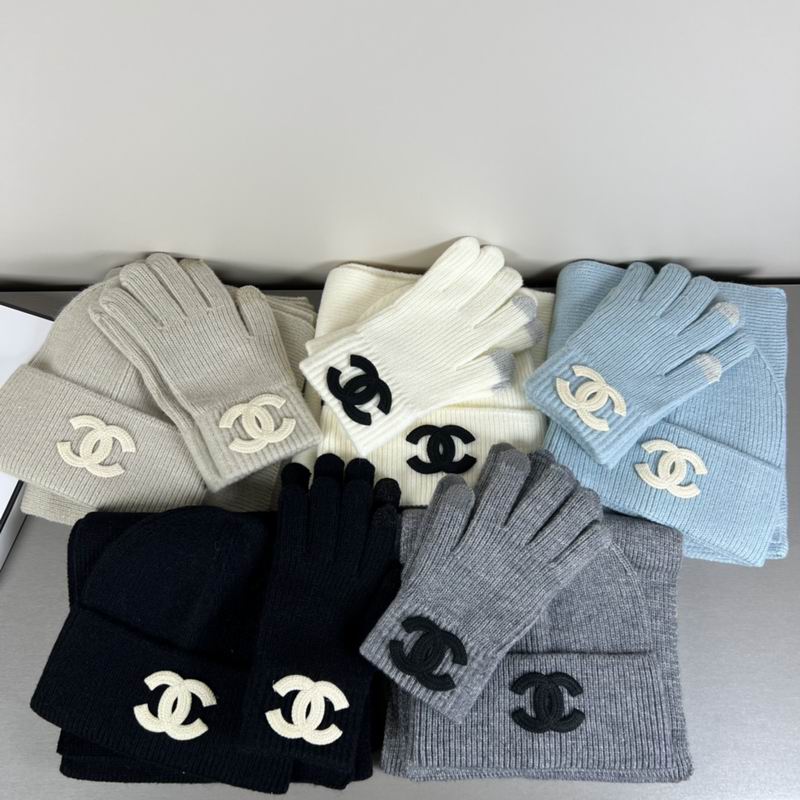 Chanel Scarf Hat Gloves  (310)