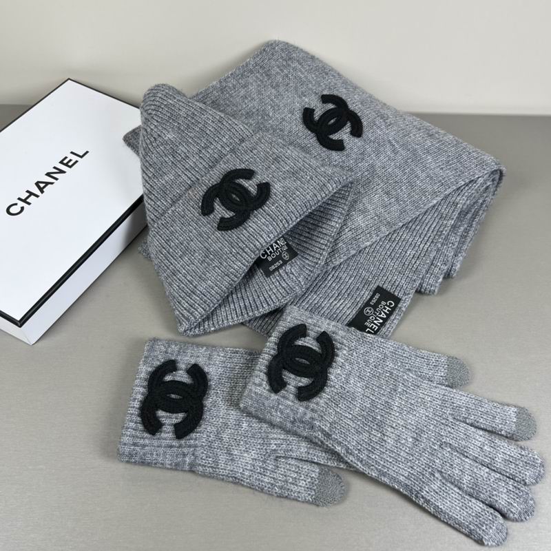 Chanel Scarf Hat Gloves  (316)