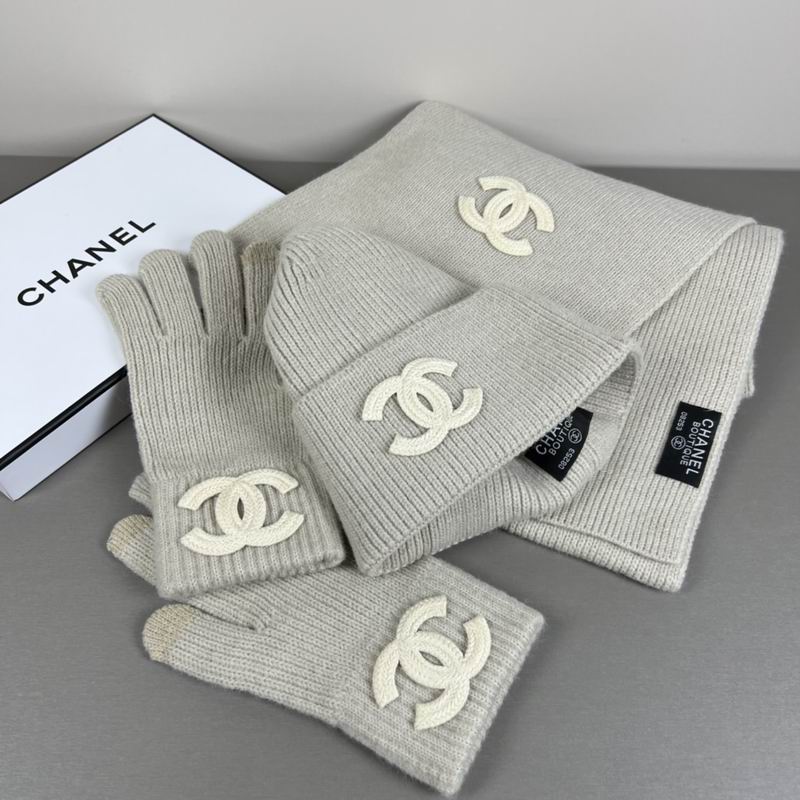Chanel Scarf Hat Gloves  (318)