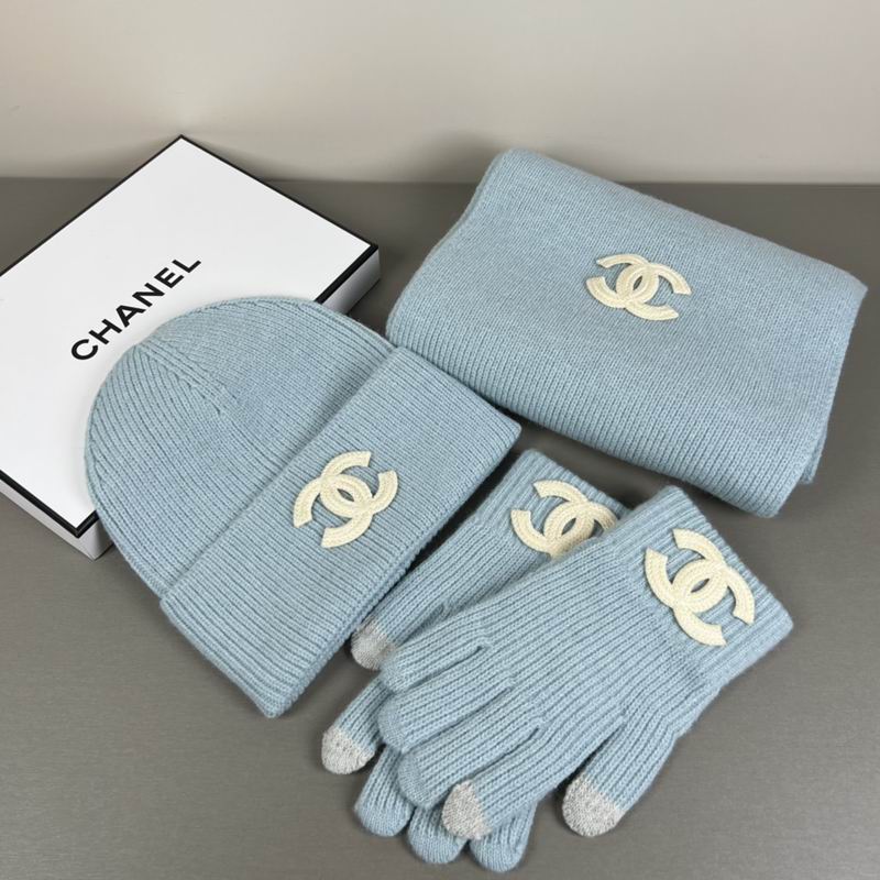 Chanel Scarf Hat Gloves  (323)