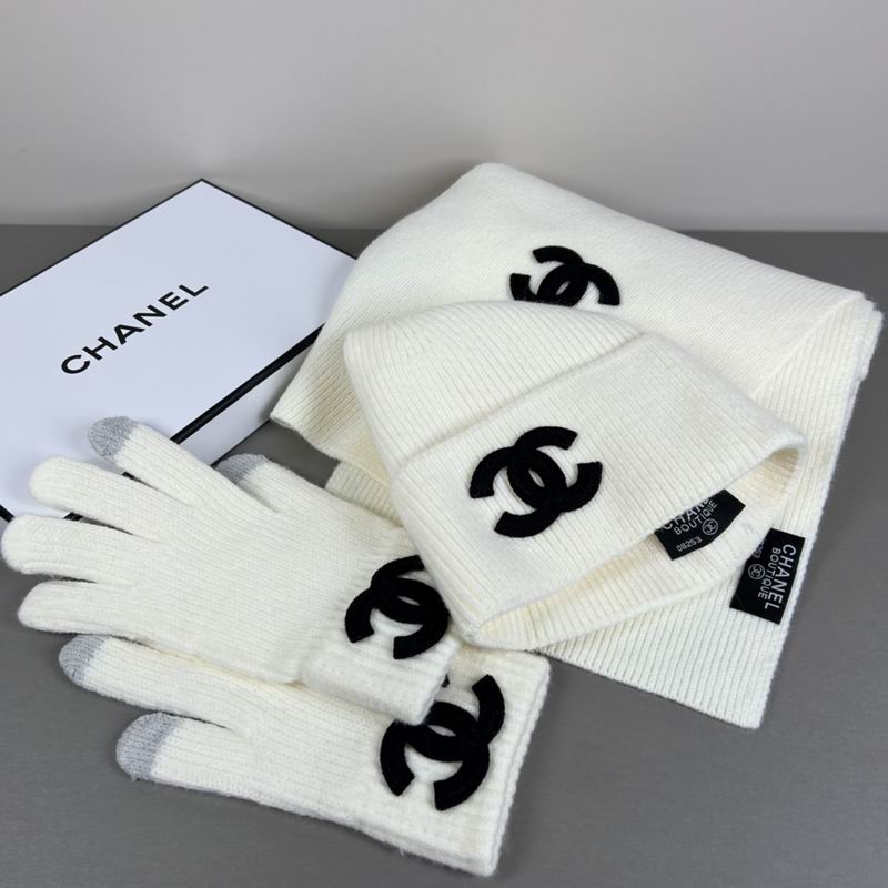 Chanel Scarf Hat Gloves  (326)