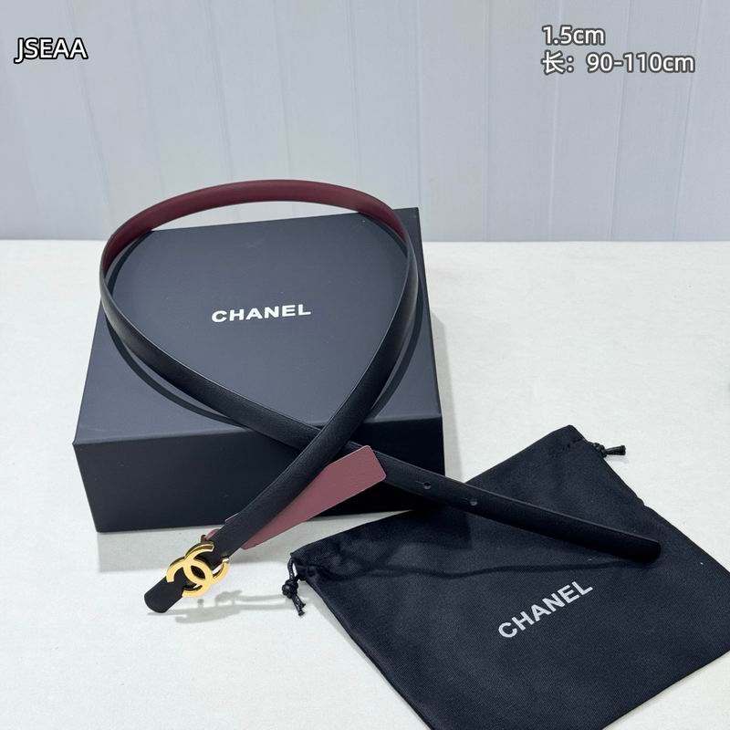 Chanel belt 15mmX90-110cm 8L (42)
