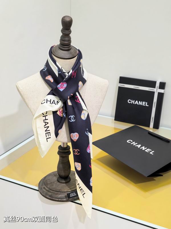 Chanel silk Scarf 90X90cm E01 (13)