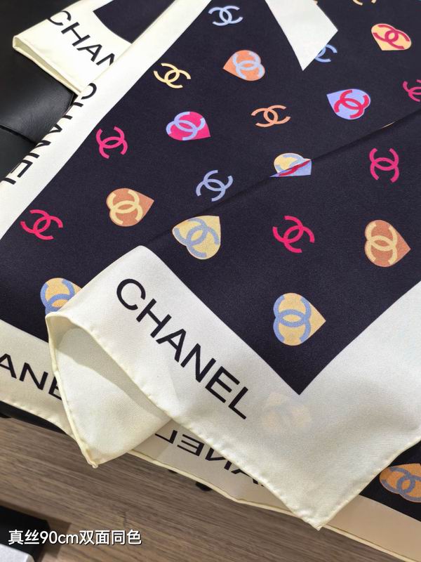 Chanel silk Scarf 90X90cm E01 (18)