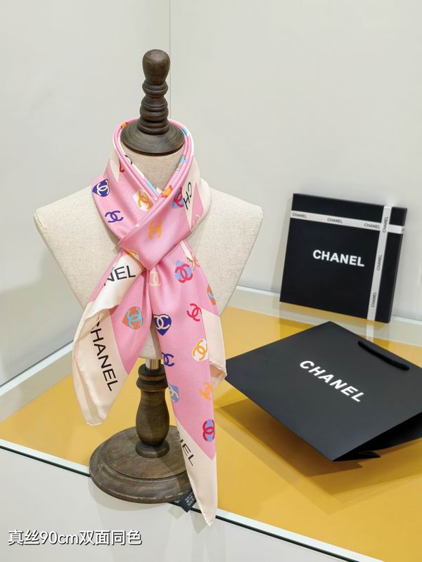 Chanel silk Scarf 90X90cm E01 (2)