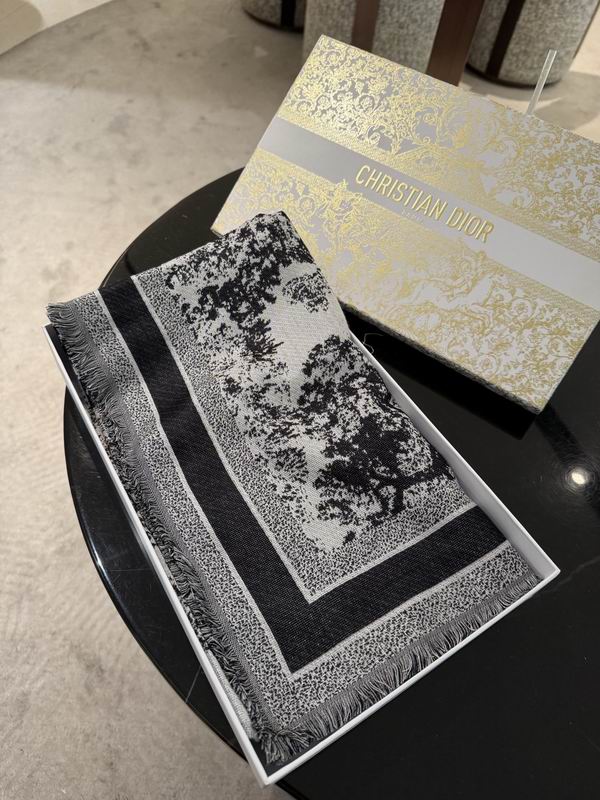 Dior Scarf 140X140cm 57%羊毛43%真丝 E07 (23)
