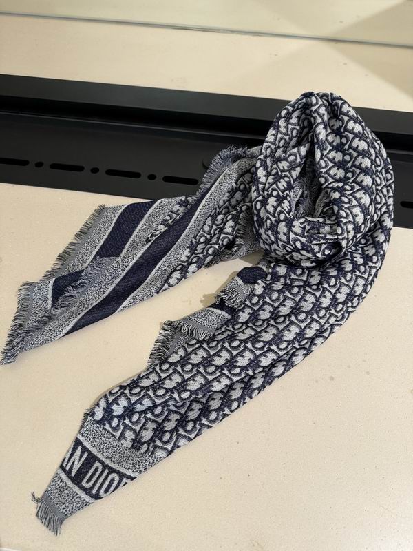 Dior Scarf 140X140cm 57%羊毛43%真丝 E07 (3)