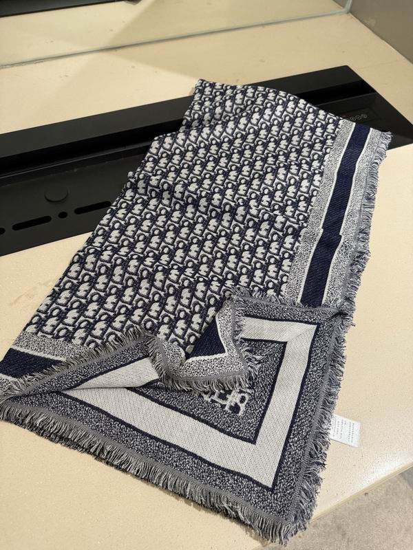 Dior Scarf 140X140cm 57%羊毛43%真丝 E07 (5)