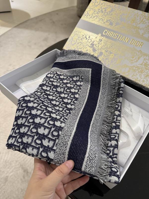 Dior Scarf 140X140cm 57%羊毛43%真丝 E07 (8)