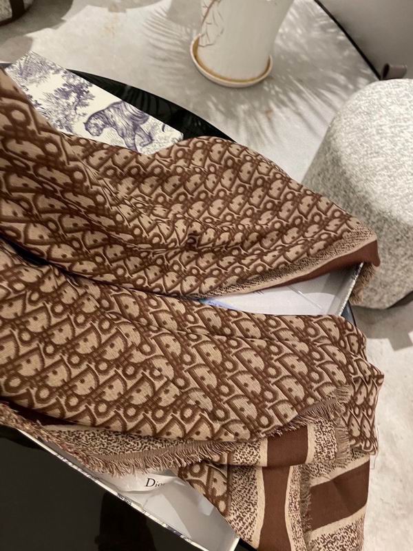 Dior Scarf 140X140cm 57%羊毛43%真丝 E67 (20)