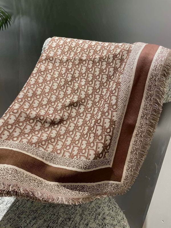 Dior Scarf 140X140cm 57%羊毛43%真丝 E67 (23)