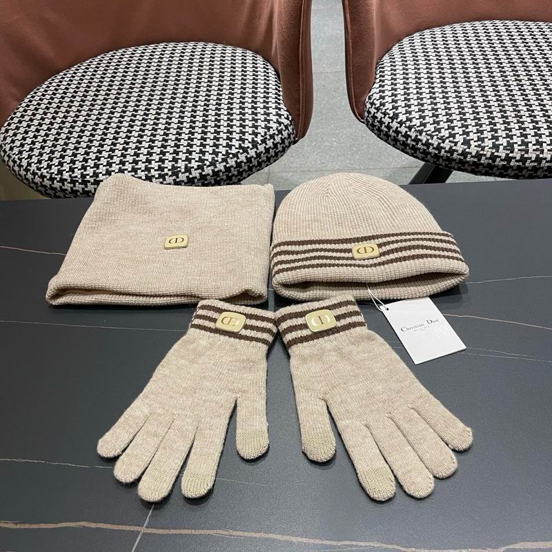 Dior Scarf Hat Gloves  (356)