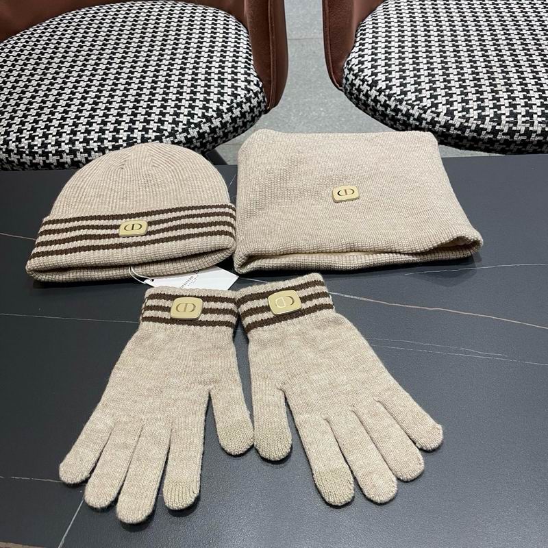 Dior Scarf Hat Gloves  (357)