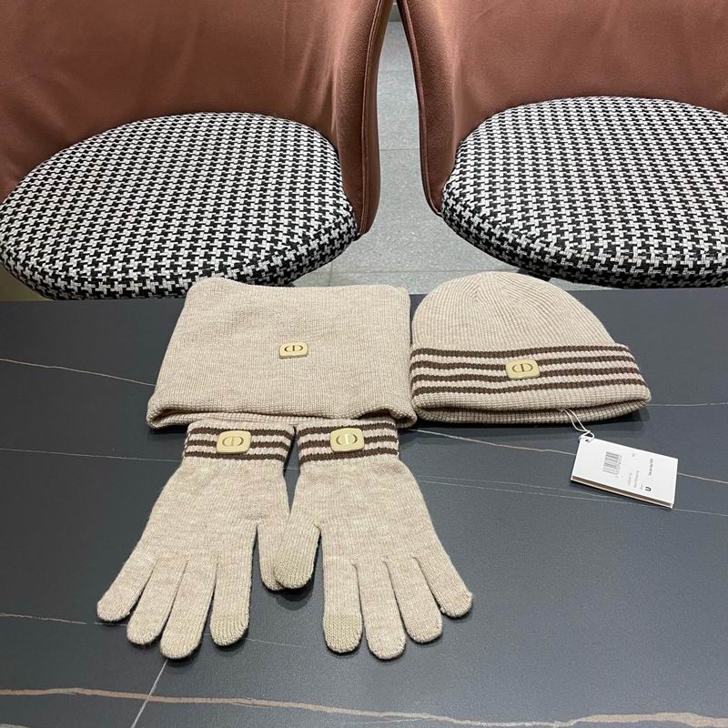 Dior Scarf Hat Gloves  (358)