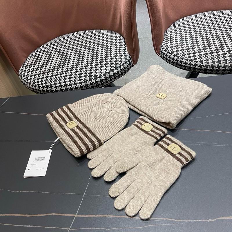 Dior Scarf Hat Gloves  (363)