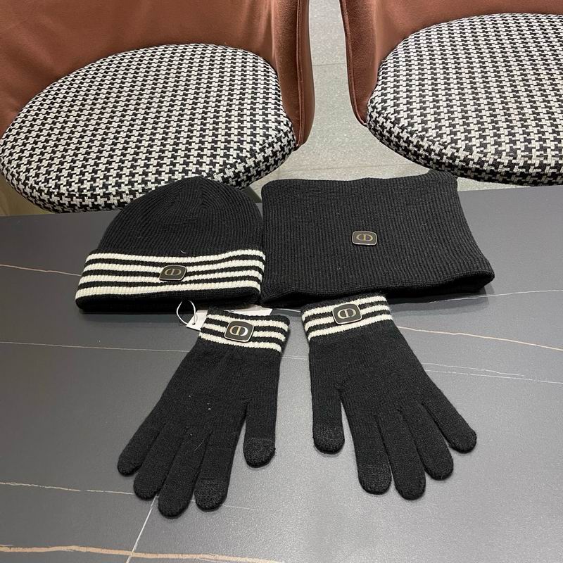 Dior Scarf Hat Gloves  (366)